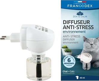 Kошачий диффузор Francodex Anti-Stress FR170335, 0.048 л, прозрачный/белый