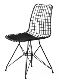 Ēdamistabas krēsls Kalune Design Tivoli 974NMB1207, matēts, melna, 42.5 cm x 46 cm x 81 cm, 2 gab.