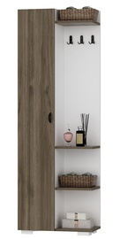 Гардероб Kalune Design Flexi 475OLV2611, белый/ореховый, 31.7 см x 59.6 см x 175.8 см
