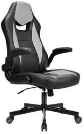 Офисный стул F-010, 50 x 54 x 117 - 126.5 см, черный/серый