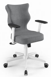 Biroja krēsls Perto White AL03, 40 x 42.5 x 90 - 100 cm, balta/pelēka
