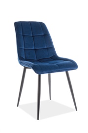Söögitoa tool Chic Velvet, sinine, 50 cm x 43 cm x 88 cm
