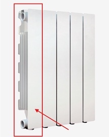 Radiaator Fondital Blitz Super B4 500/100 V693034DX, alumine parempoolne, 55.7 cm x 8 cm