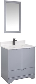 Vannitoa mööblikomplekt Kalune Design Teton 30, hall, 54 x 75 cm x 86 cm