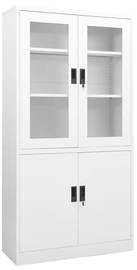 Kontorikapp VLX Steel 335946, valge, 40 x 90 x 180 cm