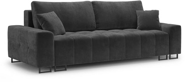 Dīvāns-gulta Micadoni Home Byron Velvet 3 Seats, tumši pelēka, 250 x 105 cm x 90 cm