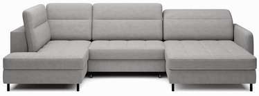 Stūra dīvāns Berrto Toscany 03, pelēka, labais, 165 x 306 cm x 100 cm