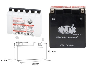 Аккумулятор Landport YTX20CH-BS, 12 В, 18 Ач, 270 а