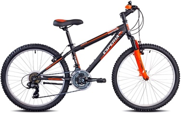 Velosipēds kalnu Esperia Enjoy, 24 ", melna/oranža