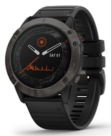 Viedais pulkstenis Garmin Fenix 6X Sapphire, melna/pelēka (bojāts iepakojums)