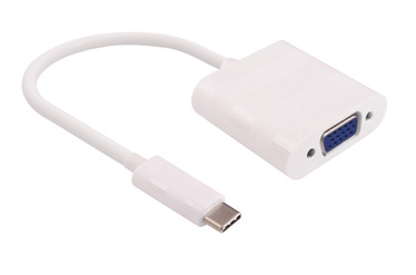 Adapter MicroConnect USB Type-C, VGA, 0.2 m, valge