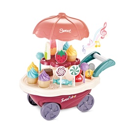 Mängupoe komplekt, poe mänguasjad, maiustuste komplekt Home Candy Cart, mitmevärviline