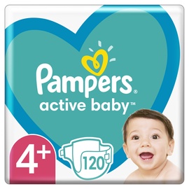 Подгузники Pampers Active Baby, 4 + размер, 15 кг, 120 шт.