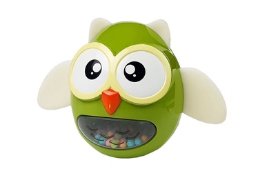 Närimisrõngas LEAN Toys Owl, roheline