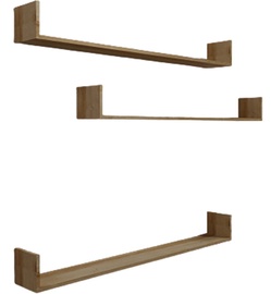 Настенная полка Kalune Design Kempten L592 285LCV1242, дубовый, 20 см x 120 см