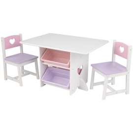 Bērnu istabas mēbeļu komplekts Kidkraft Heart Table Set 425364, daudzkrāsaina