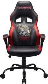 Игровое кресло Subsonic Original Iron Maiden, 48 x 51 x 119 - 129 см, черный/красный