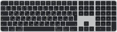 Klaviatūra Apple Magic Keyboard Magic Keyboard with Touch ID and numeric pad for Mac models with Apple chip EN/RU, melna, bezvadu