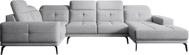 Stūra dīvāns Neviro Sola 4, pelēka, kreisais, 201 x 350 cm x 77 cm