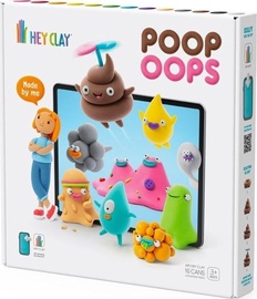 Komplekts māla figūriņu izgatavošanai Tm Toys Hey Clay Poop Oops HCL16177, daudzkrāsaina