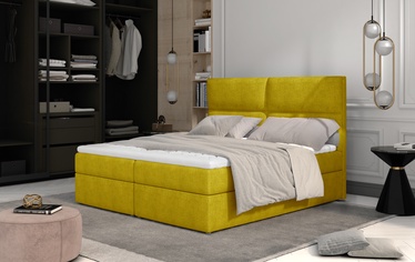 Кровать Amber Omega 68, 140 x 200 cm, желтый, с матрасом, с решеткой