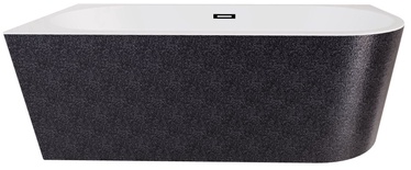 Vann, teisaldatav Besco Zoya Glam Graphite, 150 cm x 75 cm x 58 cm, vasakpoolne
