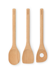 Koka karote Brabantia Kitchen Utensils Profile 260681, 3.7 cm, 33.5 cm, brūna, koks, 3 gab.