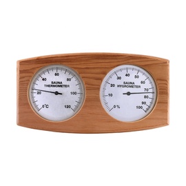 Термометр для сауны с измерителем влажности Flammifera AP-030BW, коричневый