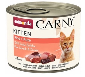 Влажный корм для кошек Animonda Carny Beef + Turkey, говядина/индюшатина, 0.2 кг