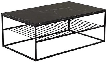 Kafijas galdiņš Kalune Design Etna Royal, balta/melna, 950 mm x 550 mm x 430 mm