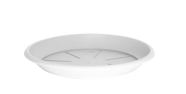 Puķu poda šķīvis Plasticotto, balta, 23 cm