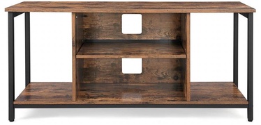 ТВ стол Songmics Rustic, коричневый/черный, 1100 мм x 400 мм x 500 мм
