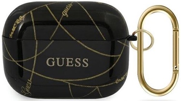 Ausinių dėklas Guess Guacaptpuchbk AirPods Pro cover, aukso/juoda