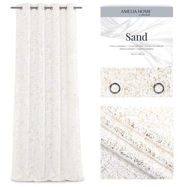 Дневные шторы AmeliaHome Sand, белый, 1400 мм x 2700 мм
