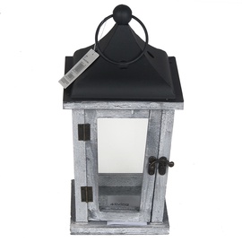 Küünlahoidja 4Living Porvoo, puit/metall, Ø 15.5 cm, 29 cm, hall