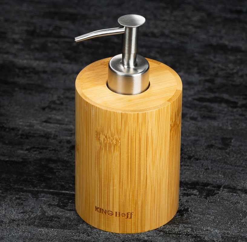Дозатор для жидкого мыла King Hoff Bamboo, коричневый