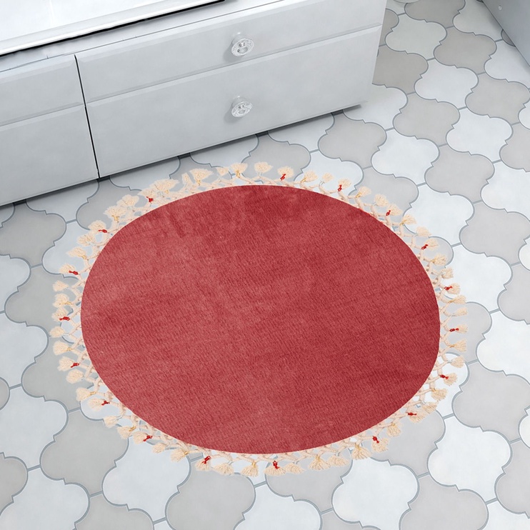 Vannitoa põrandamatt Foutastic 299ANR1928, roosa, 120 cm x 120 cm, Ø 120 cm