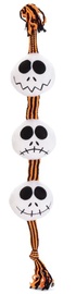 Rotaļlieta sunim Beeztees Halloween Ghost Balls Rope 2400026, 56 cm, balta/melna/oranža