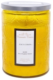 Svece, aromātiskā Home4you Romantic Times Juicy Citron, 50 h, 110 mm x 80 mm