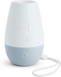 Naktinė lemputė-migdukas Munchkin SHHH...Portable Baby Soother Sound Machine and Night Light, plastikas, balta/pilka