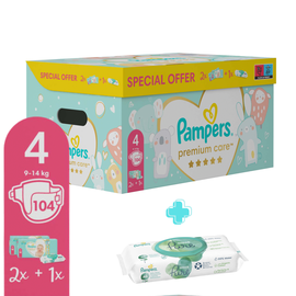 Подгузники Pampers Premium Care, 4 размер, 9 - 14 кг, 104 шт.