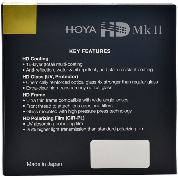 Filtrs Hoya HD Mk II CIR-PL, Polarizācijas, 67 mm