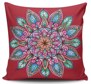 Декоративная подушка Mioli Decor Mandala-12, красный/многоцветный, 43 см x 43 см