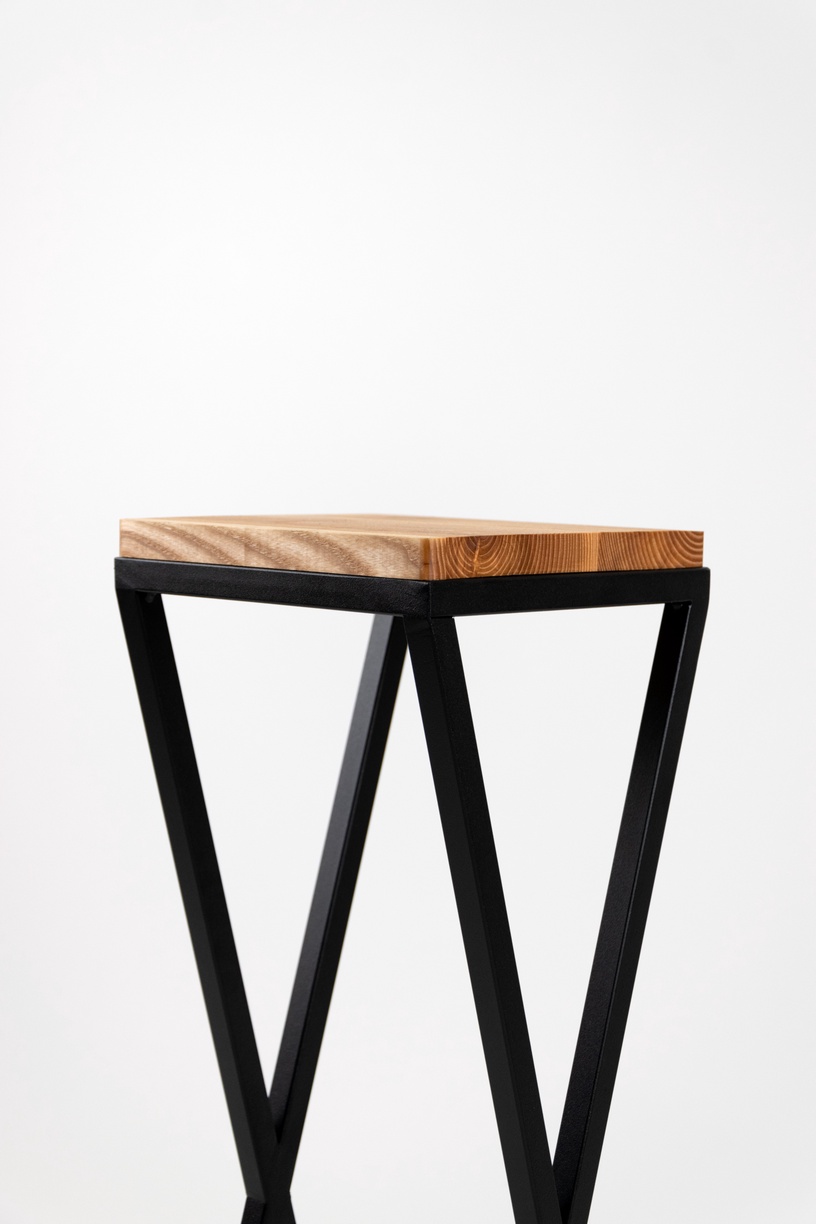Ziedu statīvs Garden Center VICHY, 77 cm x 19 cm, 19 cm, koks/metāls, brūna/melna