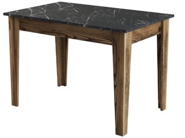 Pusdienu galds Kalune Design Kiev 509, melna/valriekstu, 72 cm x 110 cm x 75 cm