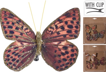 Dekorācija Koopman Butterfly HC4502000, audums, daudzkrāsains, 3 gab.