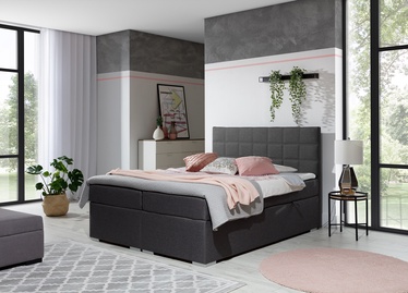 Кровать Alice, 160 x 200 cm, темно-серый, с матрасом, с решеткой