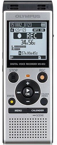 Диктофон Olympus WS‑852 TP8, серебристый/черный, 4 ГБ
