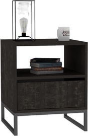 Ночной столик Kalune Design Lindau 495SSE1702, антрацитовый, 51 x 51 см x 61 см