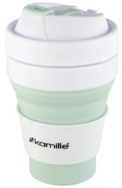 Ūdens pudele Kamille Sport Bottle for Water, balta/zaļa, 0.35 l